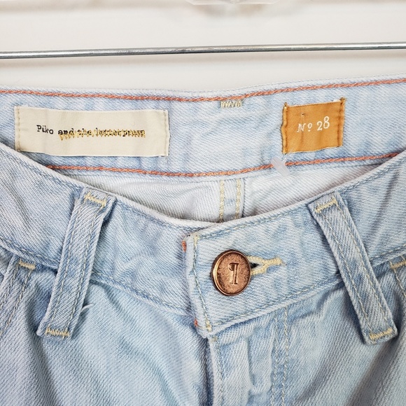 Anthro Pilcro Letterpress Light Wash Straight Leg - Picture 4 of 7